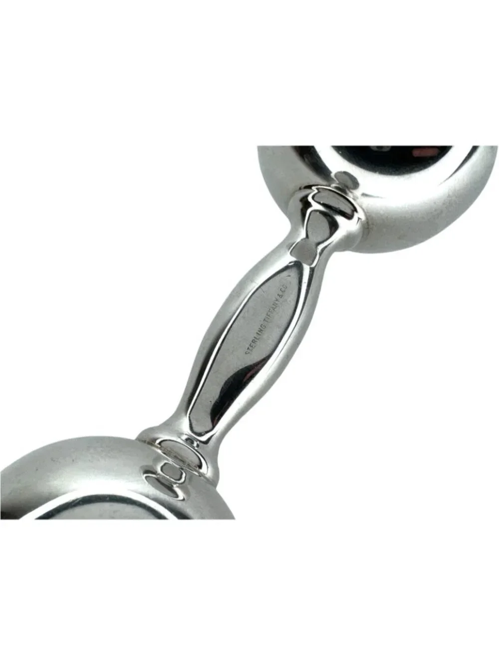 Tiffany & Co. Sterling Silver 925 Dumbbell Baby Rattle 4.5”